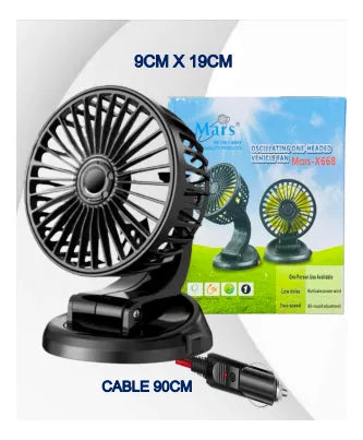 Ventilador Auto Interior 360° Ventilador Portátil 12v