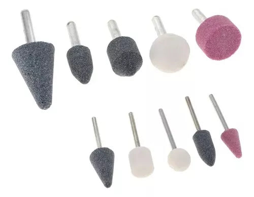 Set 10 Puntas Abrasivas Para Taladro Brocas Fresas Rotativas