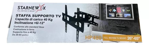 Soporte Tv Doble Brazo Capacidad 40kg De 26 A 65 Pulgadas