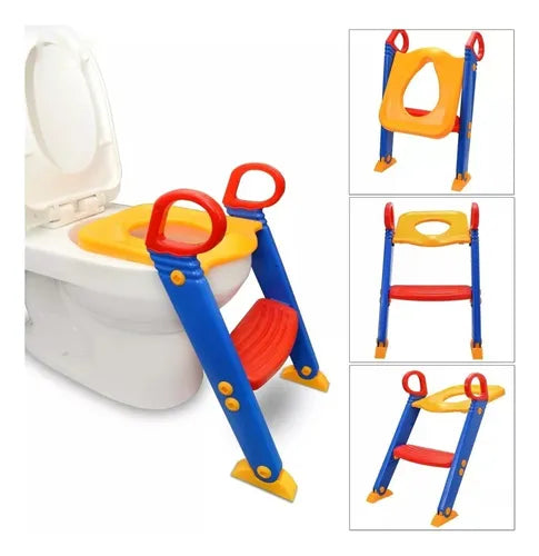 Asiento Adaptador De Inodoro Para Niños + Escalera Portátil