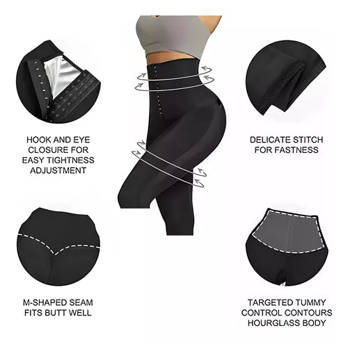 Sweat Shaper Faja Efecto Sauna Pantalón A Media Pierna