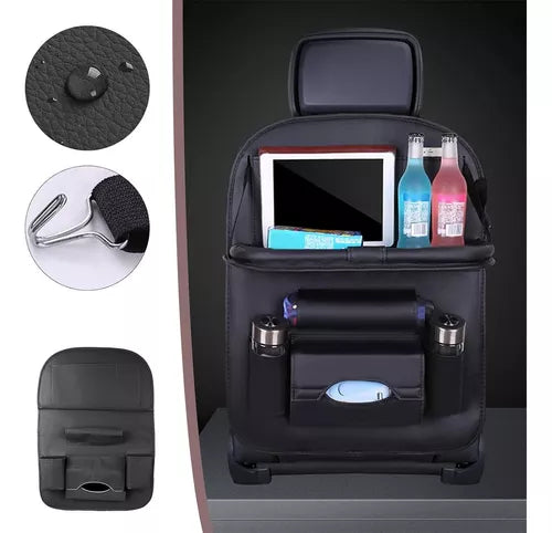 Organizador De Asiento De Respaldo Auto Bolsa Para Respaldo Color Negro