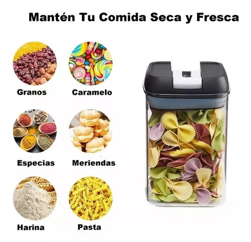 Recipientes Contenedores Set De Envases Herméticos Cocina