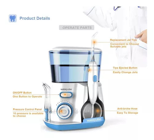 Irrigador Bucal Waterpulse V300 100v/240v Blue
