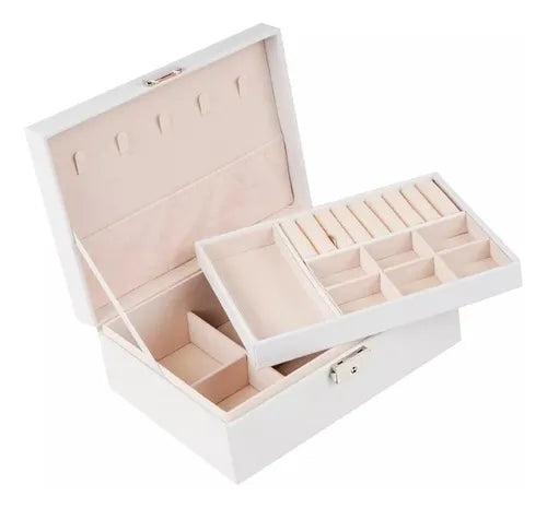 Joyero Organizador De Joyas Caja Con Divisiones Tipo Maleta