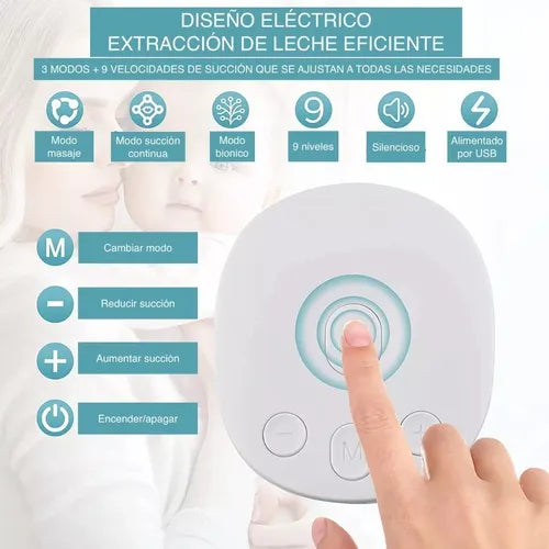 Extractor Eléctrico De Leche Materna Doble Biberón My-371