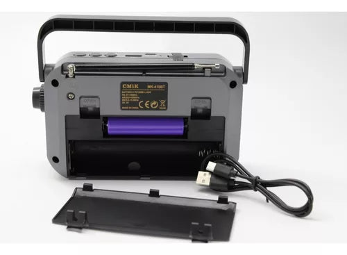 Radio Portátil Am Fm Ws Recargable Usb Mp3 Linterna Mk-410bt