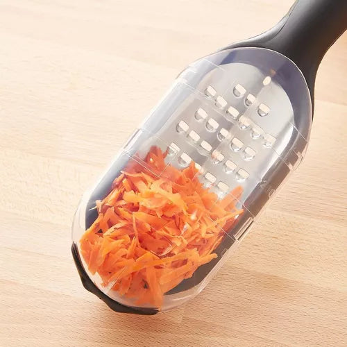 Rallador De Verduras Y Rebanador Manual Con Recipiente Base