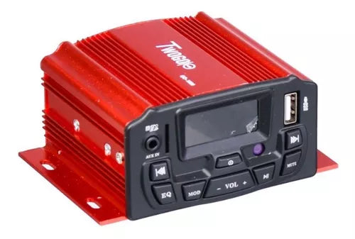 Alarma Motocicleta Amplificador Parlantes Control De Mando