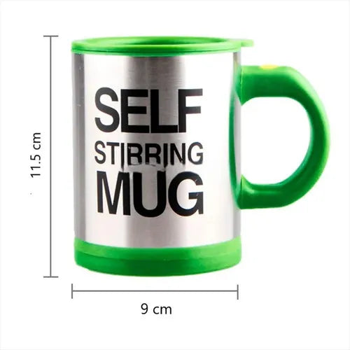 Vaso Taza Café Agitador Eléctrico Mugs Mezclador Color Verde Self Stirring Mug