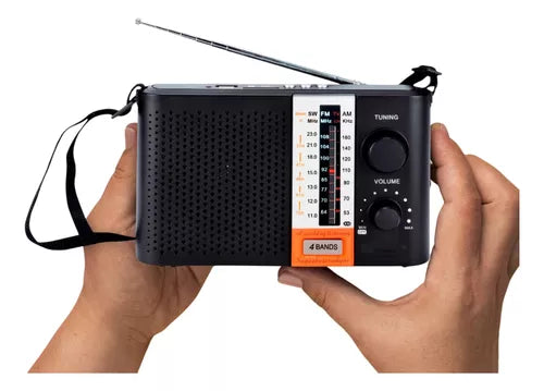 Radio Parlante Analógico Antena Linterna Am/fm/tv/sw/usb