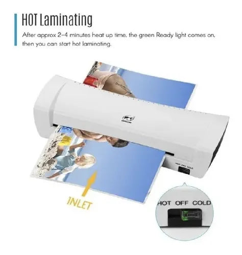 Termo Laminadora Plastificadora A4 Frio Y Caliente