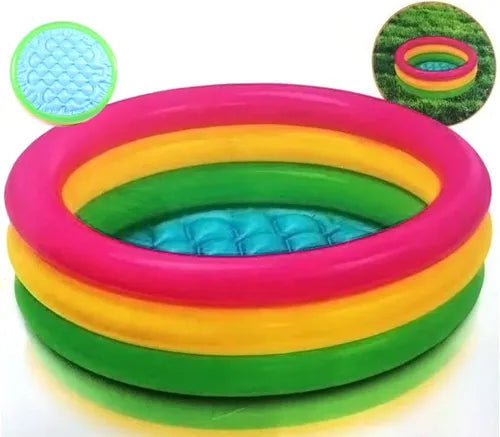 Piscina Para Bebes Redonda 3 Anillos Acolchada 168cmx40cm