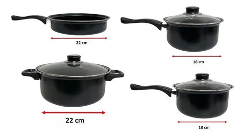 Juego De Ollas Batería De Cocina De7 Piezas