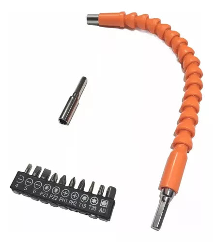 Extensión Flexible Y Brocas Eje De Atornillador