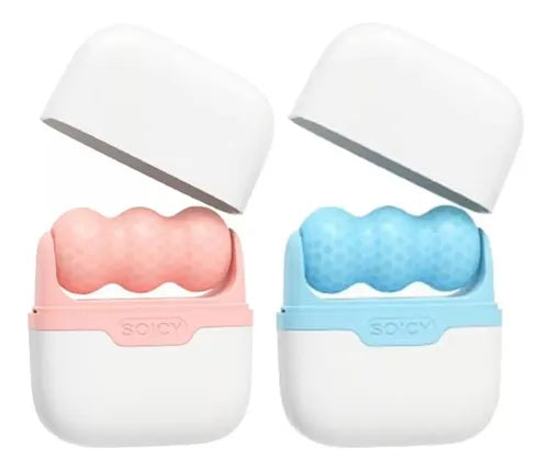 Masajeador Facial Rodillo Frio Para Rostro Y Cuello