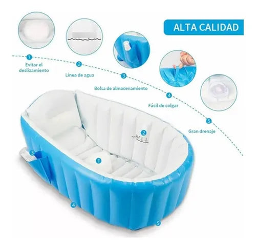 Bañera Inflable Portátil Tina Para Bebés