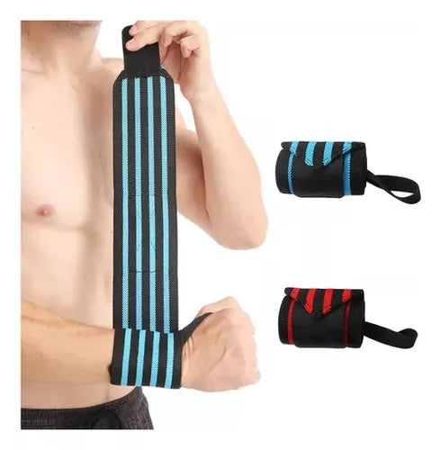 Muñequeras Elásticas Ajustable Deportiva Pesas Gym Crossfit