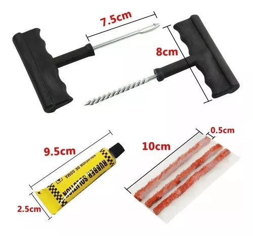 Kit De Emergencia Reparación De Neumáticos Motos Autos