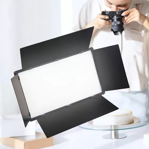 Kit Profesional Luz Relleno Con Trípode Reflector Pro 600led Estructura Negro Luz Blanco Frío