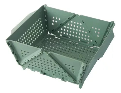 Cesta Escurridor Plegable Contenedor Cocina Rectangular