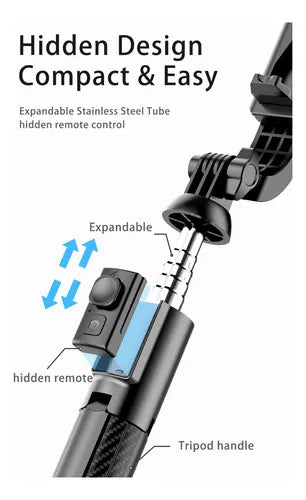 Aro De Luz Selfie Stick Trípode Bluetooth Y Control V01s