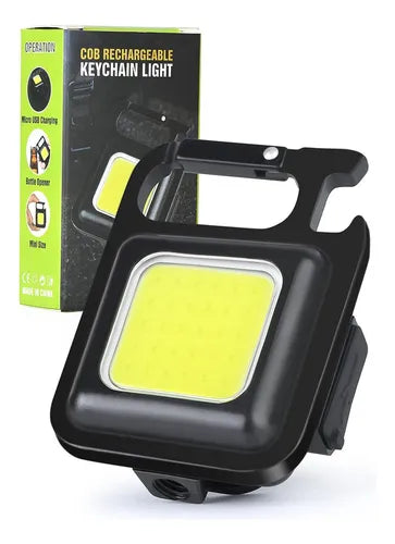 Mini llavero de emergencia con abridor de linterna táctica LED