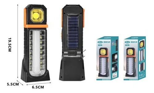 Lámpara De Emergencia Luz Led Recargable Solar / Usb + Base