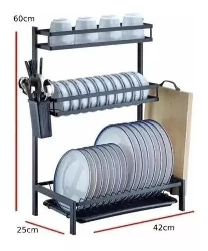 Rack Escurridor De Platos De 3 Niveles