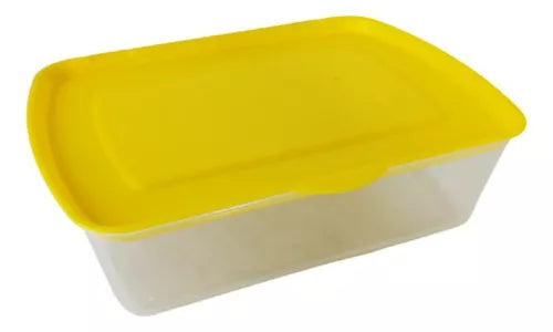Set Contenedores Plásticos Con Tapa Rectangulares 4 Piezas