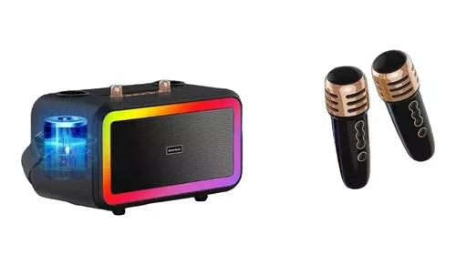 Parlante Estéreo Máquina Karaoke Con Micrófonos Mk-3201