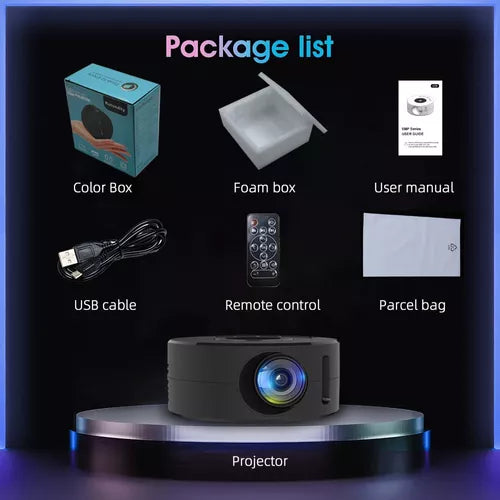 Mini Proyector Led Control Remoto Rotundity Tft Lcd Color Negro