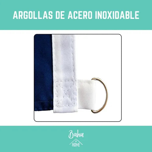 Pack 2 Bandera Chilena Bordada Reforzada 90x60 Cm Tricolor