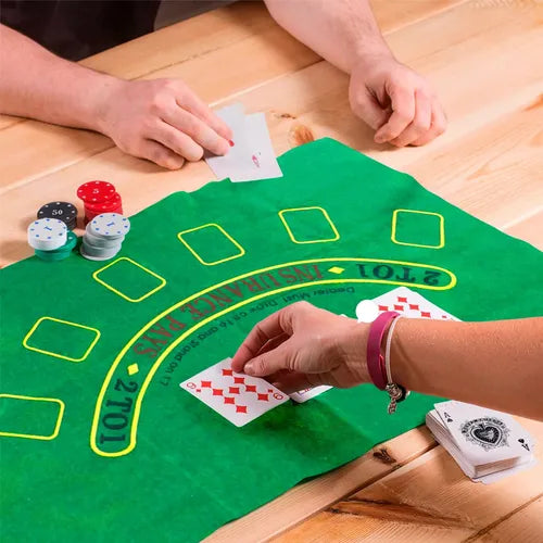 Set Poker 200 Fichas Texas Holdem 2 Barajas + Paño + Caja