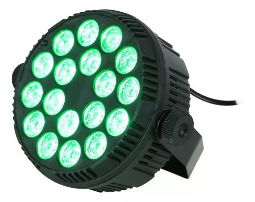 Luz de escenario LED luces led rgb Genérica 18 Led Mini Flat Par Light