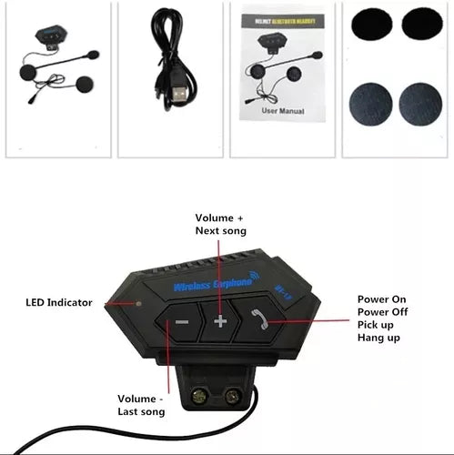 Audifono Para Casco Intercomunicador Moto Auriculares
