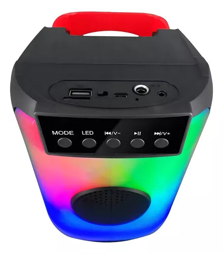 Parlante Inalámbrico Rgb Rl-321 Con Bluetooh Color Negro