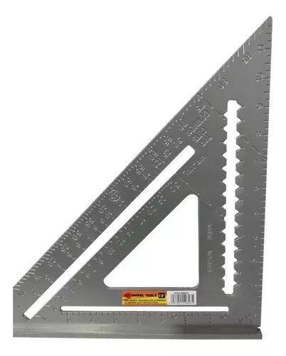 Regla Escuadra Triangular Metálica