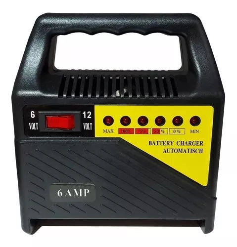 Cargador De Baterías Para Automóvil Y Motos 6 Amp