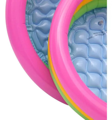 Piscina Para Bebes Redonda 3 Anillos Acolchada 168cmx40cm