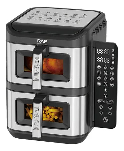Freidora De Aire 6l+6l 2800w Pantalla Digital Raf R.5280