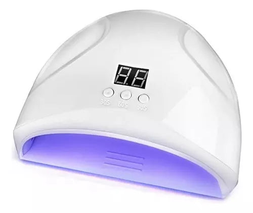 Kit De Lámpara Uv Led Y Mini Torno De Manicure Beauty 2 En 1 Color Blanco
