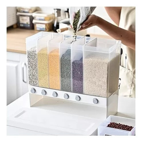 Dispensador Cereal Granos Frutos Secos Arroz Compartimientos