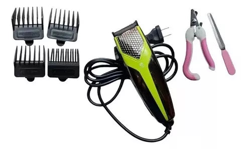 Set Máquina Cortadora De Pelo Lima Cortauñas Para Mascotas