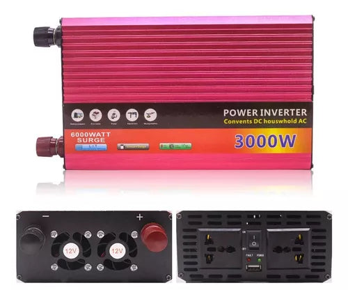 Inversor De Corriente De Coche 3000w 12v/220v Convertidor