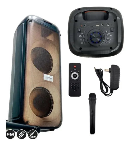 Altavoz Doble Bluetooth Recargable Fiesta Karaoke 8 Pulgadas