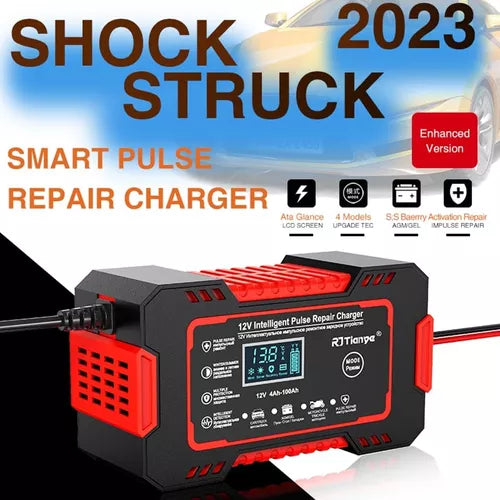 Cargador Batería 12v Inteligente Multifunción Pantalla Lcd