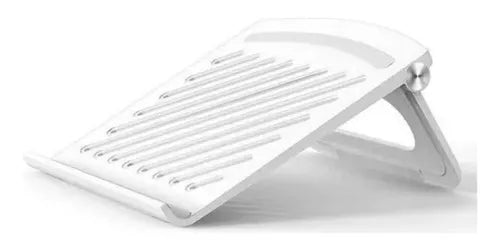 Soporte Alzador Notebook Plegable Base Inclinable De Laptop Color Blanco
