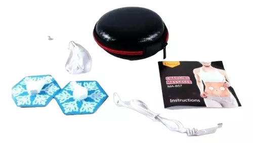 Gimnasia Pasiva Electroestimulación Electrodos Ma-857 Color Blanco Con Celeste