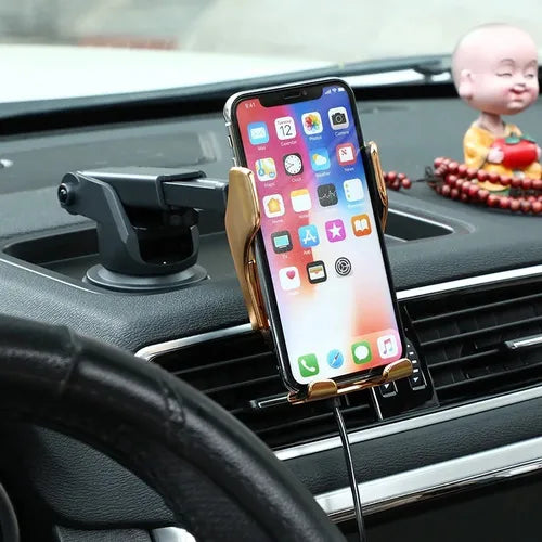 Soporte Para Celular Auto Con Cargador Inalámbrico R2
